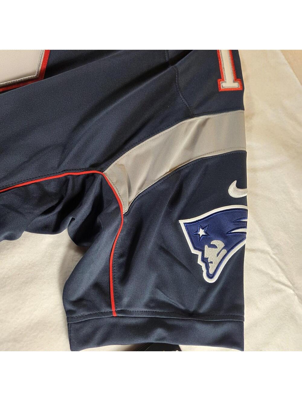 New England Patriots Jersey Mens 2XL Blue NFL Football Tom Brady 12 Nike - Picture 10 of 16
